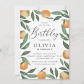 Waterverf citrusbloem tuinkinderen verjaardag kaart (Voorkant)