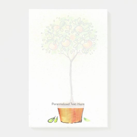Waterverf citrusboom in potten post-it® notes (Voorkant)