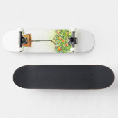 Waterverf citrusboom in potten skateboard (Horizontaal)