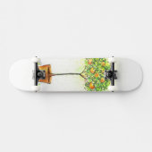 Waterverf citrusboom in potten skateboard (Horizontaal)