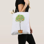Waterverf citrusboom in potten tote bag (Dichtbij)