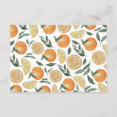 Waterverf citrusbruiloft. Gedetailleerde gegevens  Informatiekaartje (Achterkant)