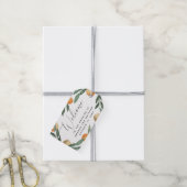 Waterverf citrusbruiloft. Graden floral Welkom Cadeaulabel (Met Touw)