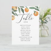 Waterverf citrusbruiloft. Kuifrooster Kaart (Staand voorkant)