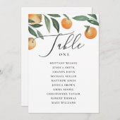 Waterverf citrusbruiloft. Kuifrooster Kaart (Voorkant / Achterkant)