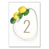 Waterverf citrusbruiloft. Lemon botanische tuin Kaart (Voorkant)