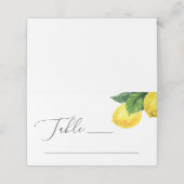 Waterverf citrusbruiloft. Lemon botanische tuin Plaatskaartje (Buitenkant ongevouwen)