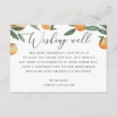 Waterverf citrusbruiloft. Tuingoed Informatiekaartje (Voorkant)