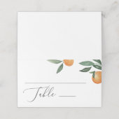 Waterverf citrusbruiloft. Zomerbloementuin Plaatskaartje (Buitenkant ongevouwen)