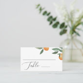 Waterverf citrusbruiloft. Zomerbloementuin Plaatskaartje (Staand voorkant)