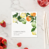 Waterverf Citrusfruit Bruiloftsfeest Servet (Insitu)