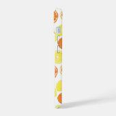 Waterverf citrusfruitpatroon iPhone 15 case (Linkerkant)