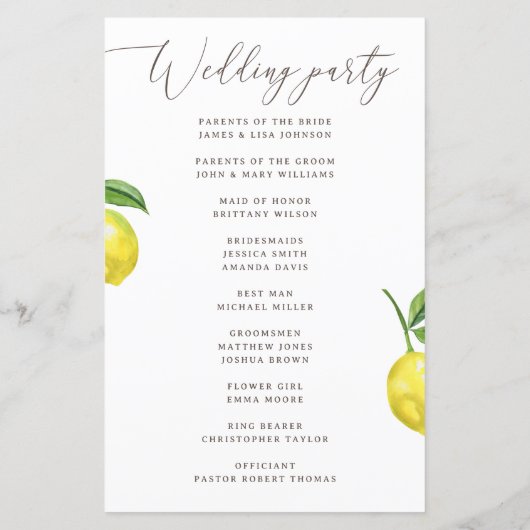 Waterverf citrustuinbouwprogramma voor citroencitr (Achterkant)