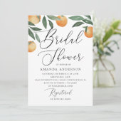 Waterverf citrustuinscriptie vrijgezellenfeest kaart (Staand voorkant)