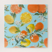Waterverf Citrusvruchten: Hand getrokken Legpuzzel (Horizontaal)