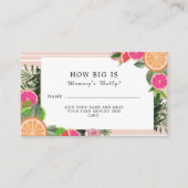 Waterverf Citrusvruchten hoe groot is mama's buik Informatiekaartje (Voorkant)