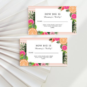 Waterverf Citrusvruchten hoe groot is mama's buik Informatiekaartje