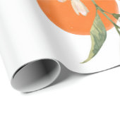 Waterverf citrusvruchten oranje citroen cadeaupapier (Rol Hoek)