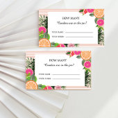 Waterverf citrusvruchten raden hoeveel snoepjes informatiekaartje