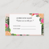 Waterverf citrusvruchten raden hoeveel steden informatiekaartje (Voorkant)