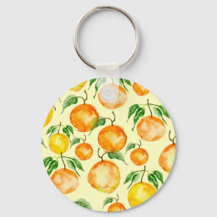 Waterverf citrusvruchten, tropisch motief. sleutelhanger