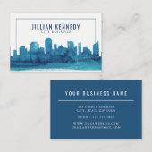 Waterverf City Skyline Visitekaartje (Voorkant / Achterkant)