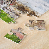 Waterverf Cityscape Paris, Eiffel Toward Legpuzzel (Zijkant)