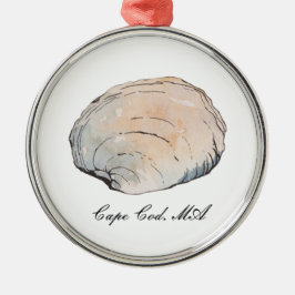 Waterverf Clam Seashell Beach Ornament