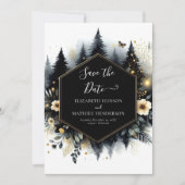 Waterverf Classic Enchanted Forest Wedding Save The Date (Voorkant)
