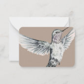 Waterverf Classic Hummingbird Memorial Dank u Notitiekaartje (Achterkant)