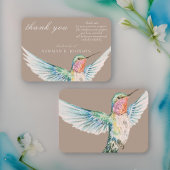 Waterverf Classic Hummingbird Memorial Dank u Notitiekaartje