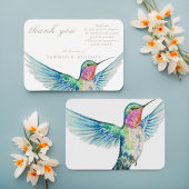Waterverf Classic Hummingbird Memorial Dank u Notitiekaartje
