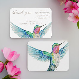 Waterverf Classic Hummingbird Memorial Dank u Notitiekaartje