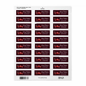 Waterverf Classic Red Truck Kerstmis Burgundy Etiket (Full Sheet)