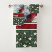 Waterverf Classic Santa Claus Badhanddoeken Gift Bad Handdoek (Insitu)