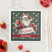 Waterverf Classic Santa Claus Family servetten (Insitu)