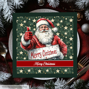 Waterverf Classic Santa Claus Family servetten