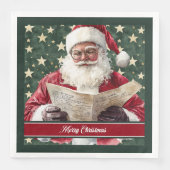 Waterverf Classic Santa Claus Papieren servetten (Voorkant)
