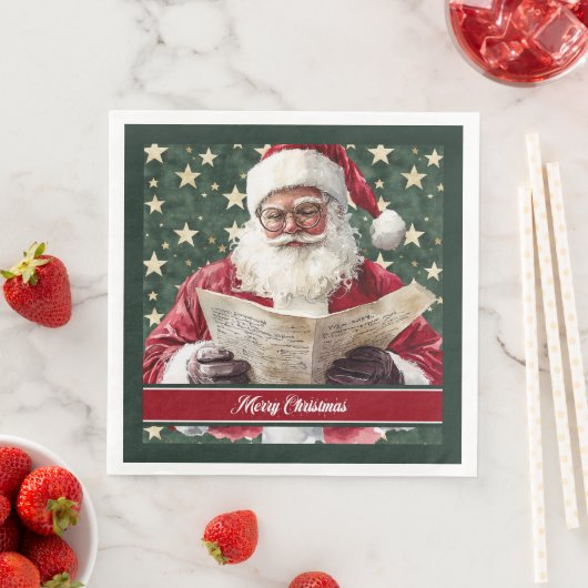 Waterverf Classic Santa Claus Papieren servetten (Insitu)