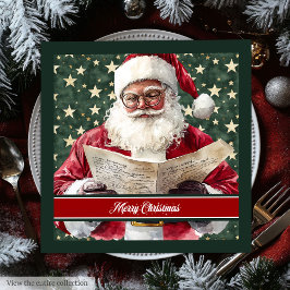 Waterverf Classic Santa Claus Papieren servetten