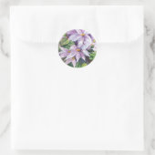 Waterverf clematis ROUND STICKER (Tas)