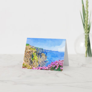 Waterverf Cliffs of Moher, Ierland Hartelijk dank Bedankkaart