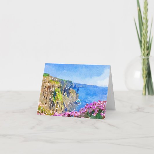 Waterverf Cliffs of Moher, Ireland - Dankjewel Kaa Bedankkaart (Voorkant)