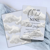 Waterverf Cloud Nine Blue Sky Boy Baby shower Kaart