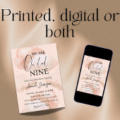 Waterverf Cloud Nine Sky Pink Girl Baby shower Kaart