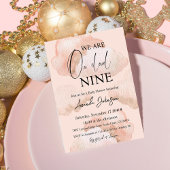 Waterverf Cloud Nine Sky Pink Girl Baby shower Kaart