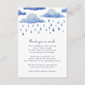 Waterverf Clouds Baby shower Hartelijk dank Bedankkaart (Voorkant)