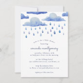 Waterverf Clouds Baby shower Kaart (Voorkant)