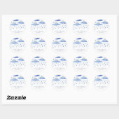 Waterverf Clouds Baby shower Ronde Sticker (Vel)