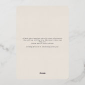 Waterverf Clouds Cream Neutraal Baby shower Gold Folie Uitnodiging (Achterkant)